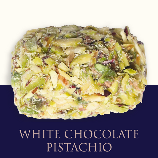 Ajwa white chocolate pistachio