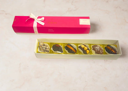Filled & Coated Dates Assorted Box of 6
