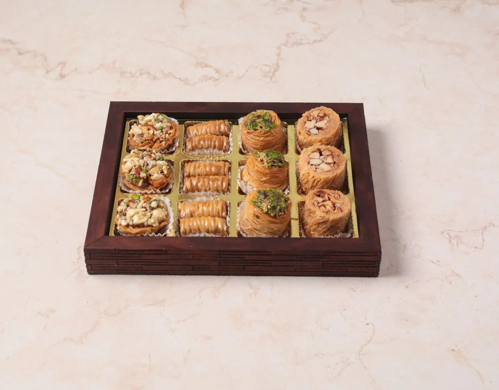 Ligneous Tray Hamper Mediterranean Baklava