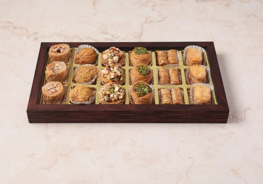 Ligneous Tray Hamper Mediterranean Baklava