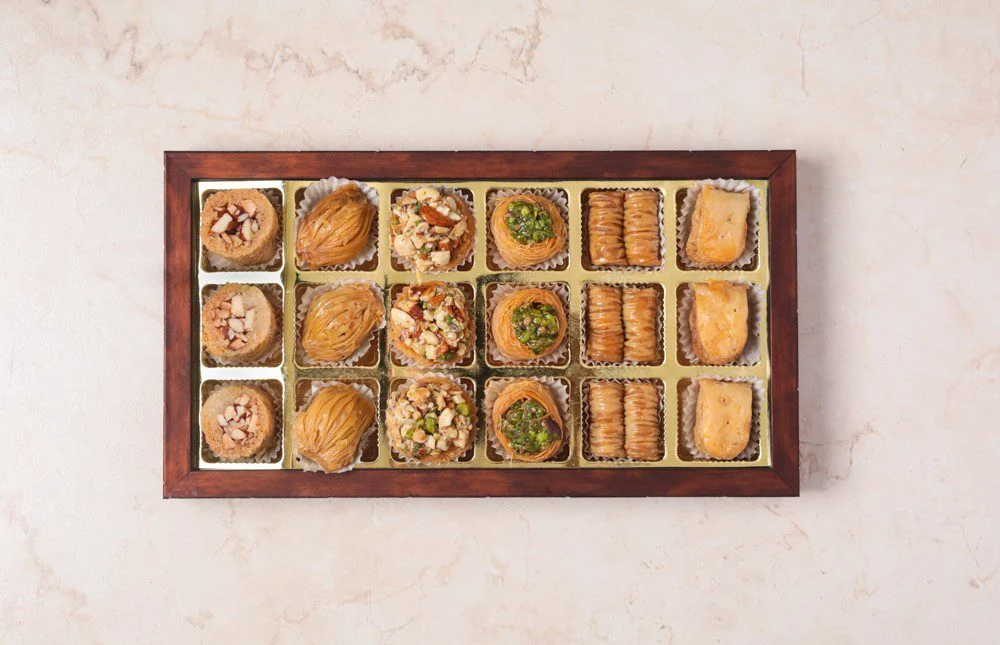 Ligneous Tray Hamper Mediterranean Baklava